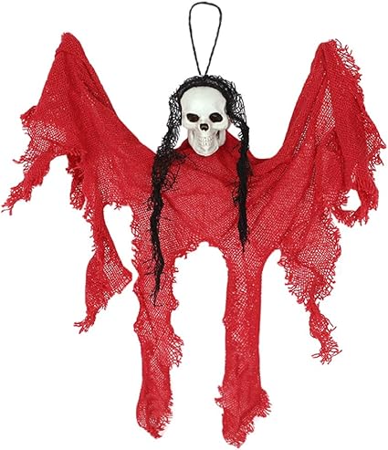 Fakeface Decoration De Fete D Halloween Animee A Suspendre Squelette Fantome Horreur Squelette Volante Pour Maison Hantee Interieur Exterieur Decoration Murale Halloween Party Accessoires Amazon Fr Cuisine Maison