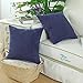 CaliTime Cozy Throw Pillow Cover Case for Couch Sofa Bed Comfortable Supersoft Corduroy Corn Striped Both Sides 18 X 18 Inches Navy Blue