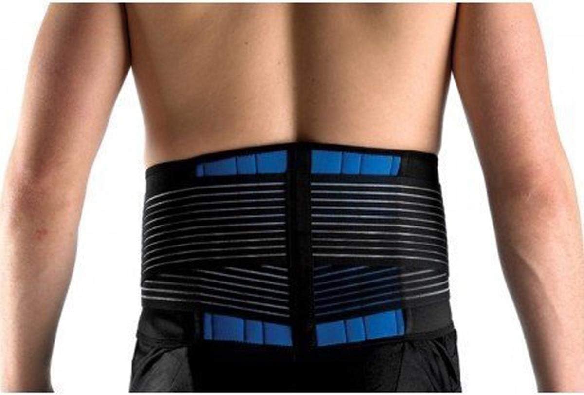 WONFAST Deluxe Neoprene Double Pull Lumbar Lower Back Support Brace Exercise Belt Waist Trainer Trimmer Belt with Dual Adjustable Straps Abdominal Binder Belly (New 5X-Large/54-58") - - 