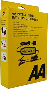 AA AA0725 4A Intelligent Car Battery Charger LCD 8 Stage Recovery 4A view 2