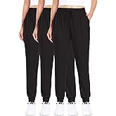 ZENEX 3 Pack Women Joggers, Women's Sweatpants with Pockets for Running, Yoga, Workout & Lounge
