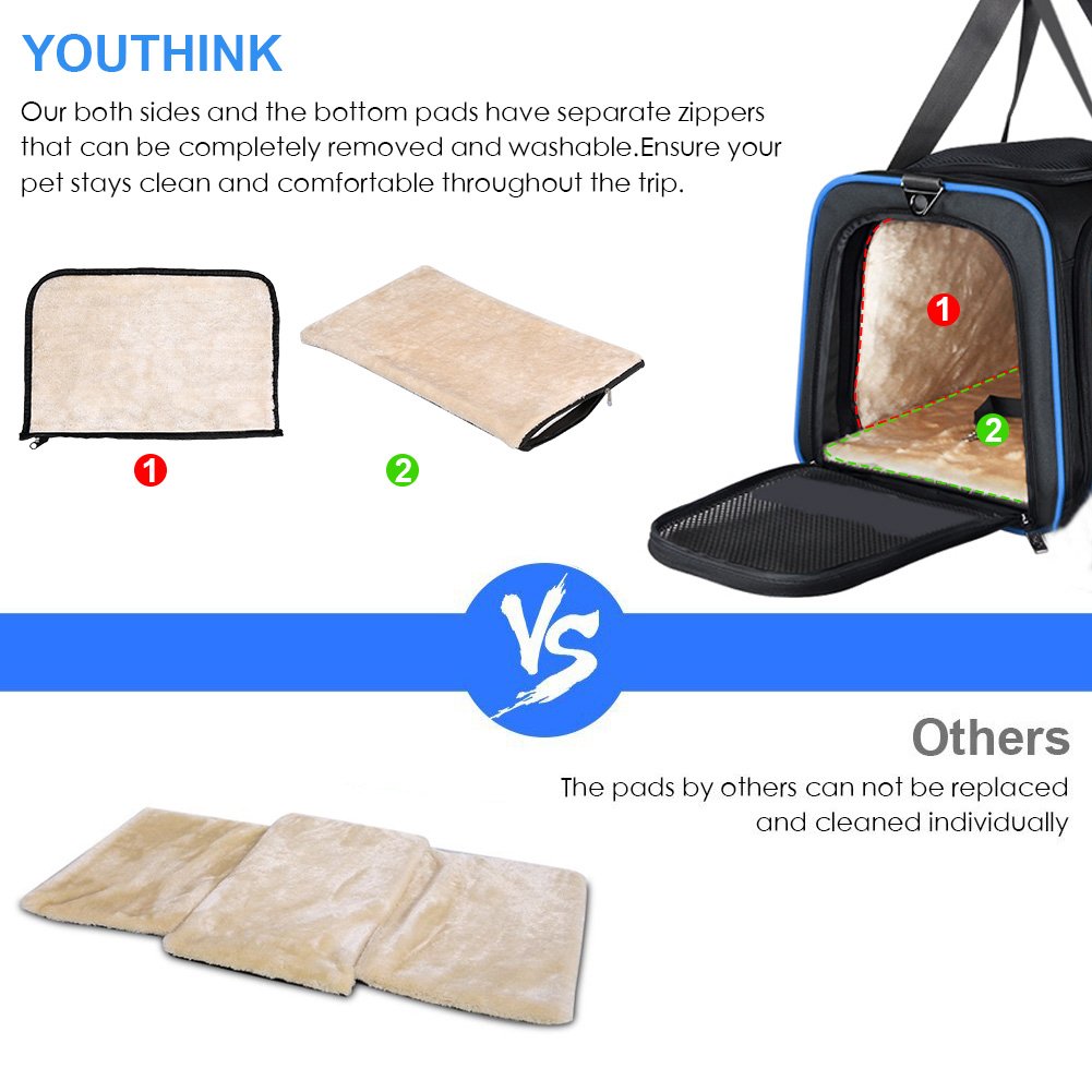 Expandable Pet Carrier for Dogs and Cats, Soft Sided Most ...