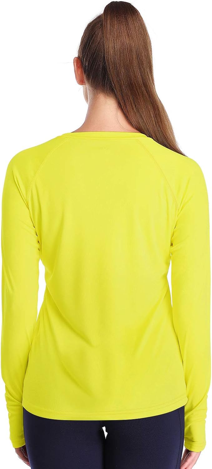 DAYOUNG Womens UPF 50+ UV Sun Protection Long Sleeve T-Shirt Running Hiking Outdoors Performance Athletic Top Thumb Hole: Clothing