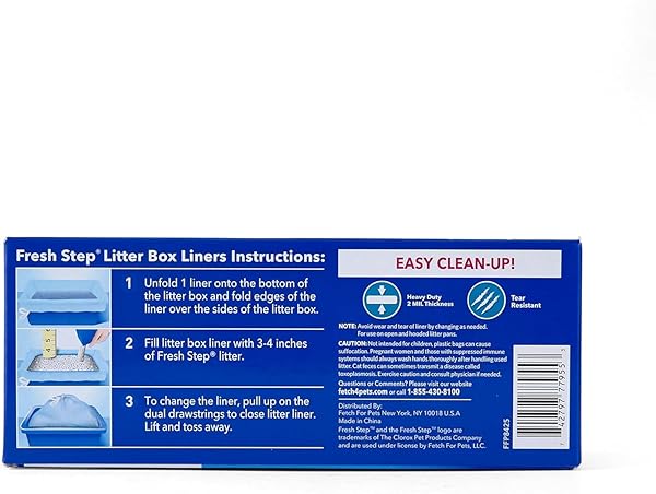 FRESH STEP JUMBO DRAWSTRING CAT LITTER BOX LINERS, SCENTED HEAVY DUTY KITTY LITTER BAGS FOR X-LARGE OVAL OR RECTANGLE PANS, HELPS CONTAIN MESS FOR EASY LIFT OUT CLEANUP, 36 X 19 IN, 7 COUNT – 2 PACK