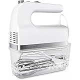SHARDOR Hand Mixer, 350W Handheld Mixer with Storage Case 5-Speed Plus Turbo Hand Mixer Electric With 5 Stainless Steel Attac