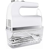 SHARDOR Hand Mixer, 350W Handheld Mixer with Storage Case 5-Speed Plus Turbo Hand Mixer Electric With 5 Stainless Steel…