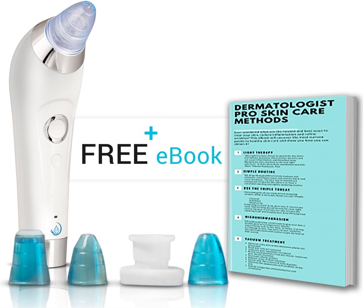 Facial Pore Vacuum Cleaner Blackhead Remover- Nose Microdermabrasion Removal Tool Kit with Tips- Fight Acne and Blackheads