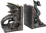 Nemesis Now Dracus Machina Bronze Steampunk Dragon Bookends 27cm view 4