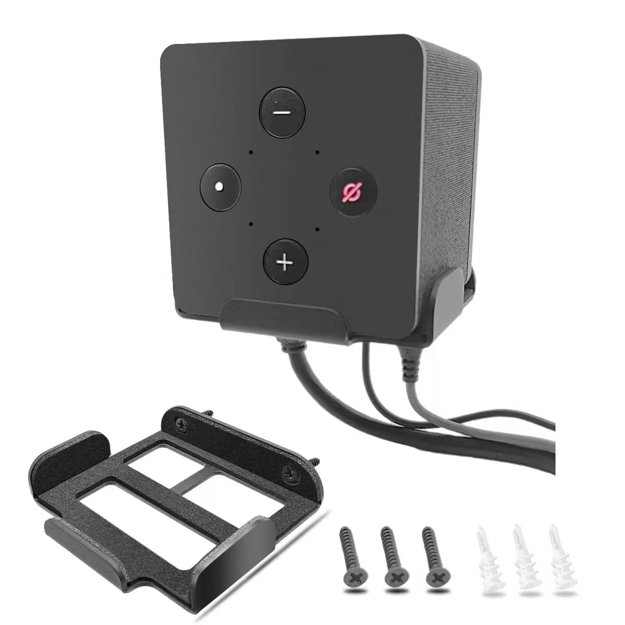 Metal Wall Mount for Fire TV Cube (3rd Gen) 2022 Released,Secure Metal Holder for fire TV Cube (1st Gen,2nd Gen),Sturdy Steel Stand with Soft Foam Hold fire TV Cube for Wall,Furniture,Ceiling (Black)