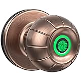 SOOWAY Smart Door Knob, Fingerprint Door Lock Quick