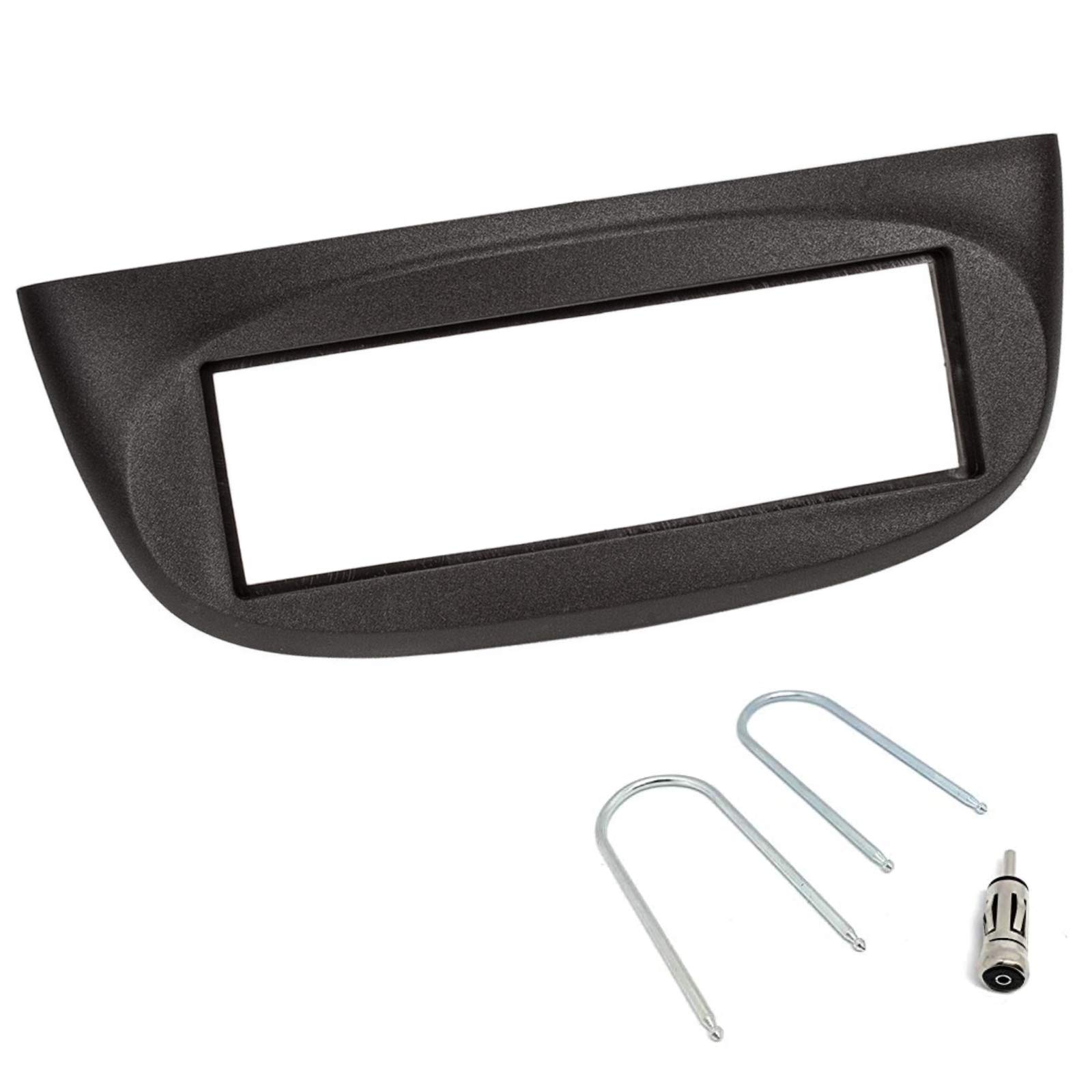 Single din car radio stereo installation kit fascia adapter compatible with Renault Twingo/Wind 2 II 1 din black
