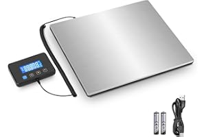 Digital Shipping Scale 300kg, Heavy Duty Postal Scales with Hold and Tare Function, Seperate Screen, Large Platform, Postage 
