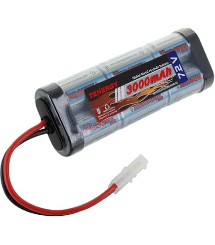 OVONIC Lot de 2 batteries NiMH RC 7,2 V 4300 mAh avec connecteur TMY pour voiture RC Truck Truggy