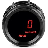 Car Tachometer Tacho Gauge 0-9999 RPM Gauge Meter Kit 2inch 52mm | for Boat Marine Car Truck Vehicle Automotive