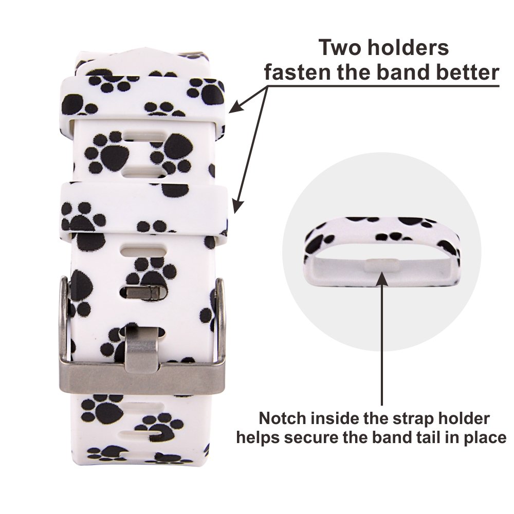 Fitbit Charge 2 Band,Soft Silicone Adjustable Replacement Sport Strap Printed Design Bands with Classic Buckle Fitness Accessory Wristband for Fitbit Charge2 (Pattern-13, Small (Wrist 5.5\