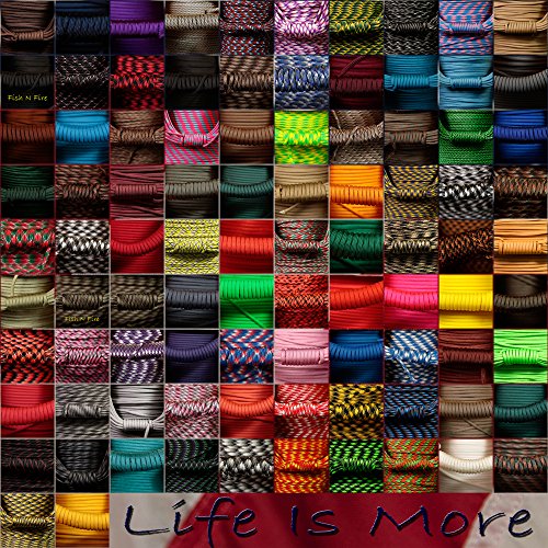 550 Parachute Cord - 109 Colors - 50 or 100 FT - 7 Strand - Type 3 - USA Made - Paracord