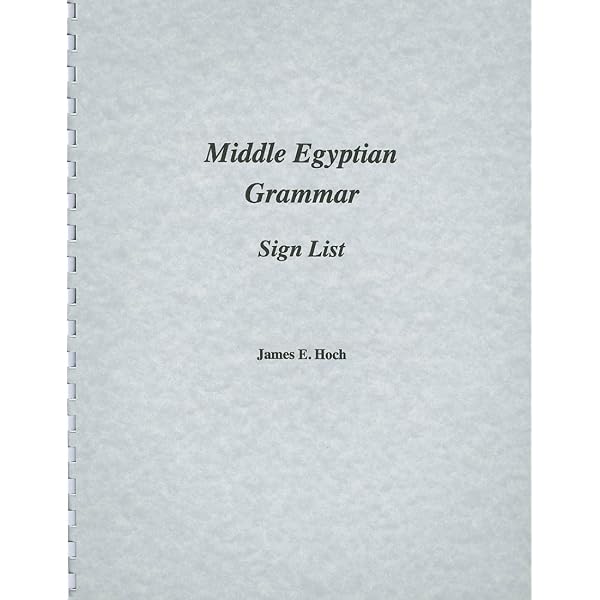 Amazon.com: Middle Egyptian Grammar (SSEA Publication