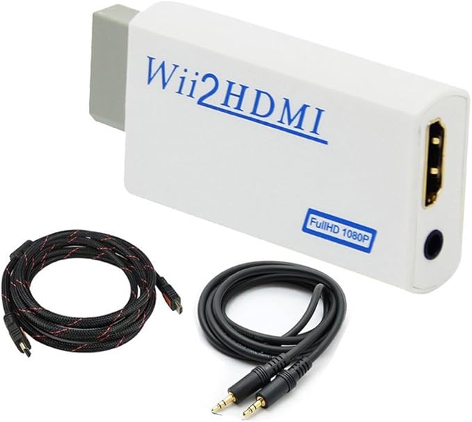 HOTSO Converter Wii to HDMI Output Adapter FullHD 1080P with 3.5 mm