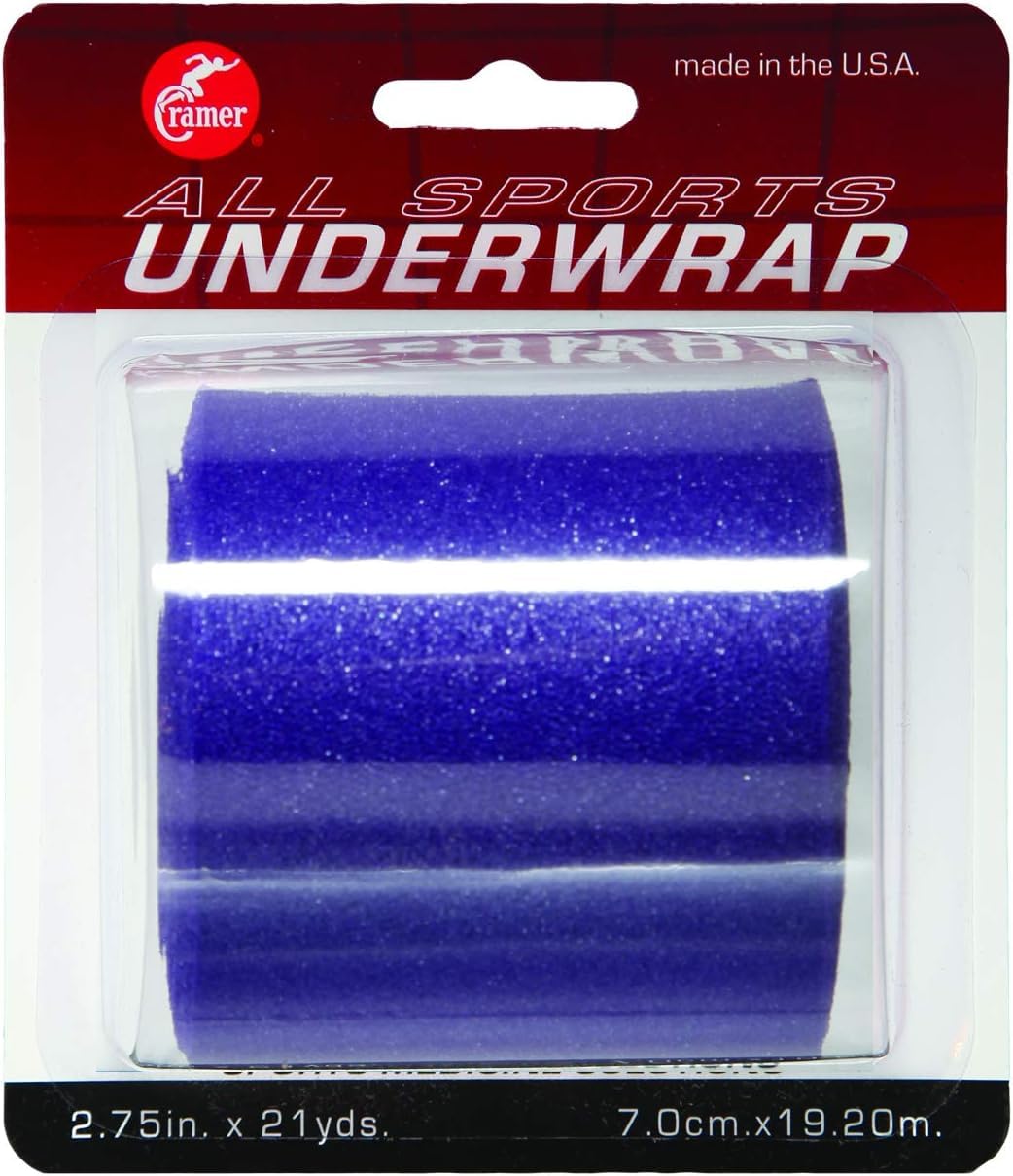 Cramer Tape Underwrap, Sports PreWrap for Athletic Ankle, Wrist, and Injury Taping Jobs, Hair Tie, Headband, Patella Support, Pre-Wrap Athletic Tape Supplies, 2.75" X 21" Yard Roll of Pre Wrap