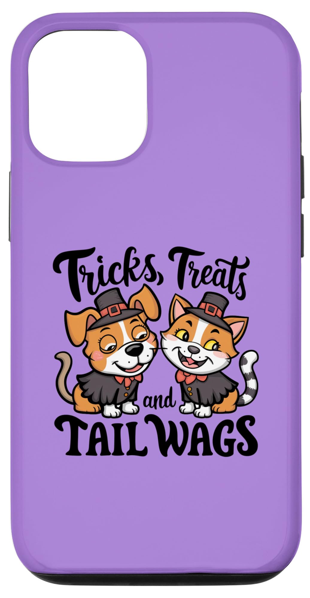 iPhone 13 Cute Halloween Cat & Dog - Tricks Treats and Tail Wags Case