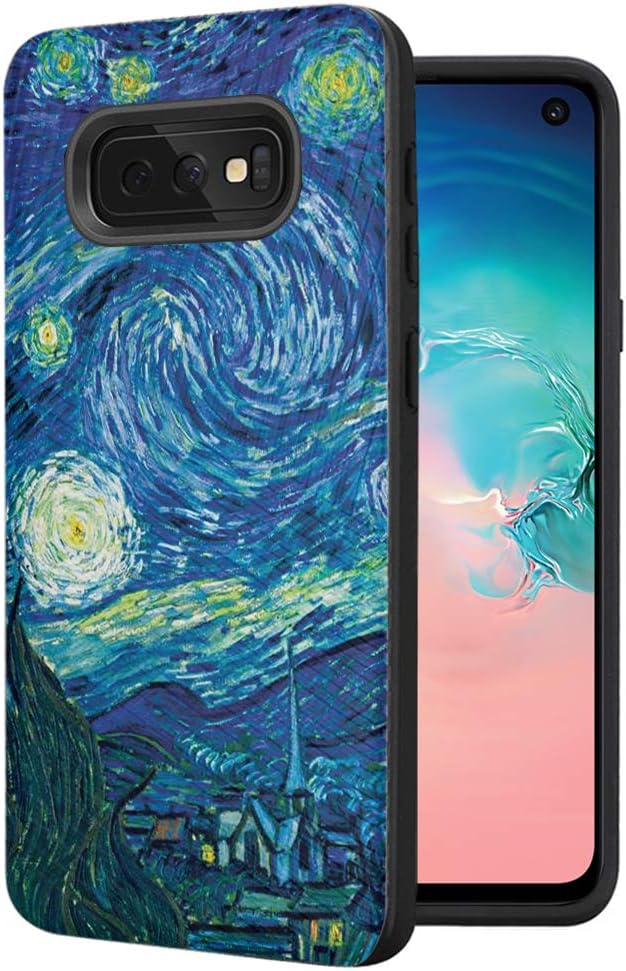 Moriko Case Compatible with Galaxy S10e [Tough Anti-Scratch Shock Absorption Cushion Protective Black Case Cover] for Samsung Galaxy S10e (S10 Lite) - (Starry Night)