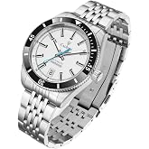 CADISEN Men&rsquo;s Automatic NH35A Mechanical Watch Stainless Steel Band 100M Waterproof Casual Watches for Men