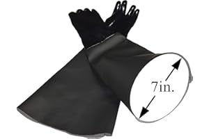 J&B CUSTOM PRODUCTS TUFF-Blast Neoprene Gloves for Sandblasting Sandblaster Sand Blast Cabinet - 7" x 26" Made in USA