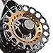 Fiblink Inline Ice Fishing Reel Right / Left Handed Raft Wheel, Right Handed - Gold