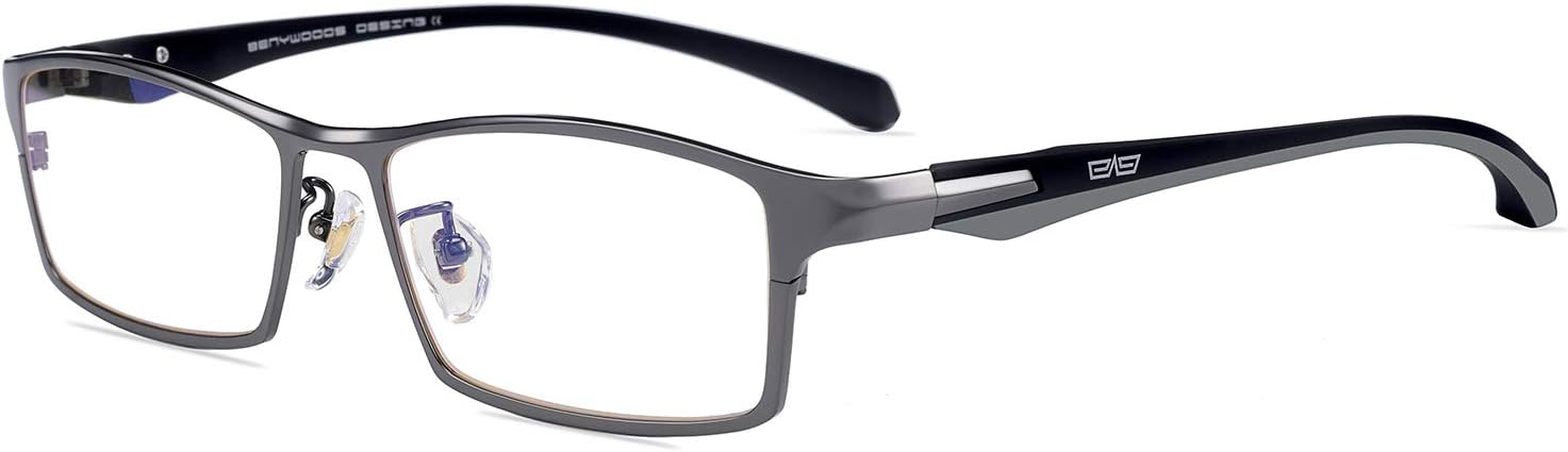 Caponi Men Titanium Eyeglasses Frame For Men Eyewear Clear Lens Flexible TR90 Temples Full Rim and Semi Rim 9064