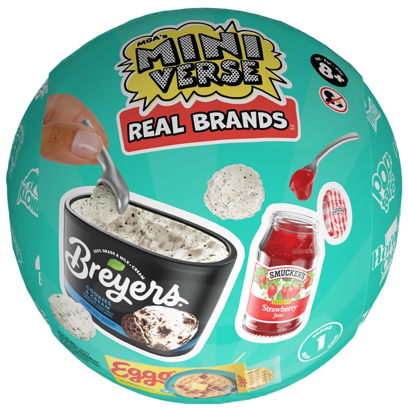 MGA's Miniverse Real Brands, 2-Pack, Mini Collectibles - Mystery Blind Packaging, Food Brands, Replica Food, NOT Edible, Collectors, Gift, 8+