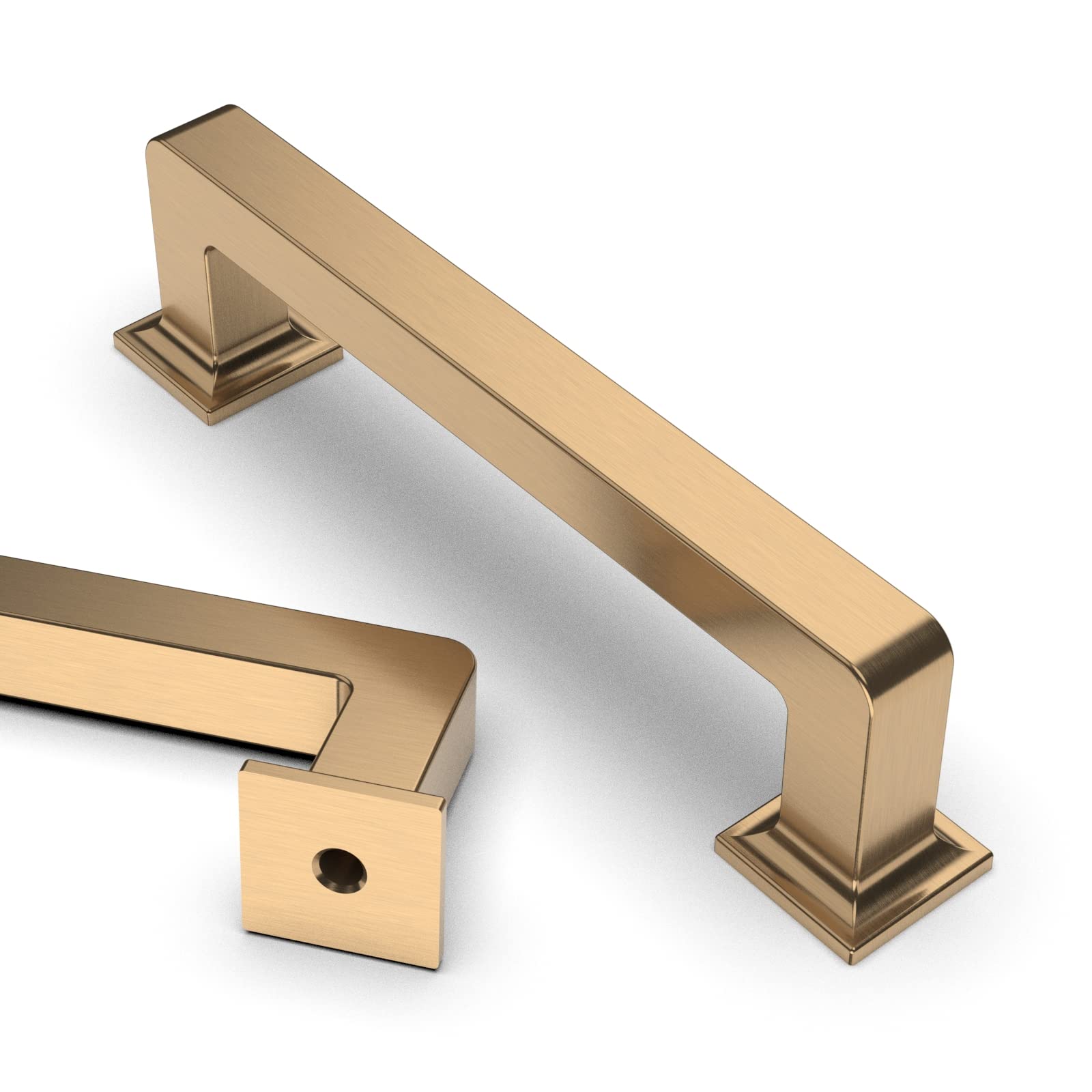 Photo 1 of Asidrama 10 Pack 3.75 Inch(96mm) Champagne Bronze Kitchen Cabinet Handles, Brushed Brass Cabinet Pulls Gold Kitchen Cabinet Hardware Cupboard Handles Drawer Pulls Dresser Handles