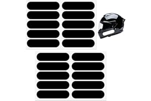 20pcs Motorcycle Helmet Reflective Stickers, High Visibility Black Safety Reflective Waterproof Decals Tapes Night Riding Saf