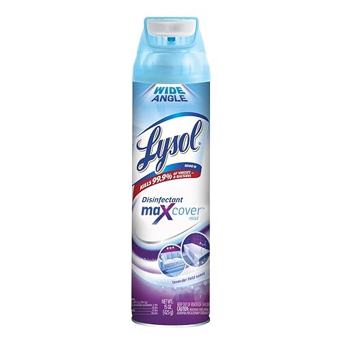 Lysol Fabric Disinfectant Spray, Sanitizing and Antibacterial Spray, for Disinfecting and Deodorizing Soft Furnishings, Lavender Fields 15 Fl. Oz