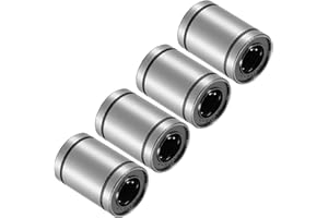 Kozelo 4pcs LM12UU Linear Ball Bearings, [12mm x 21mm x 30mm] Steel Linear Motion Bearing for CNC Machines Packaging Equipmen