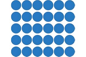 PATIKIL 6" Round Floor Sticker, 30 Pack Floor Spot Marker Self Adhesive Waterproof Vinyl Line Up Sign Decorative Stickers for