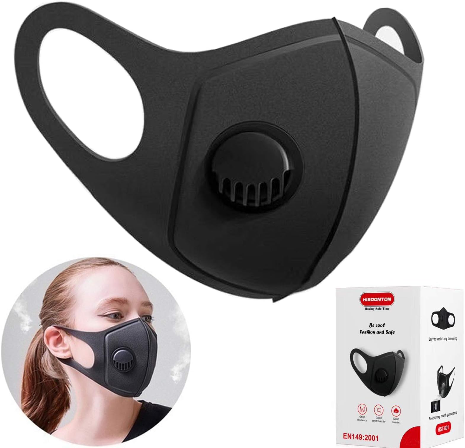 Anti Dust Mask Face Mouth Mask, Fashion Reusable Washable Outdoor Unisex Mask, Anti-Pollution Facemask for Running, Cycling, Skiing Motorbikes, Outdoor Activities (2)