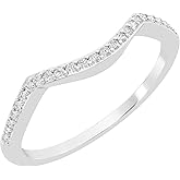 Dazzlingrock Collection Round White Natural Diamond Enhancer Wedding Band for Women (0.12 ct) in 14K Real Solid Gold