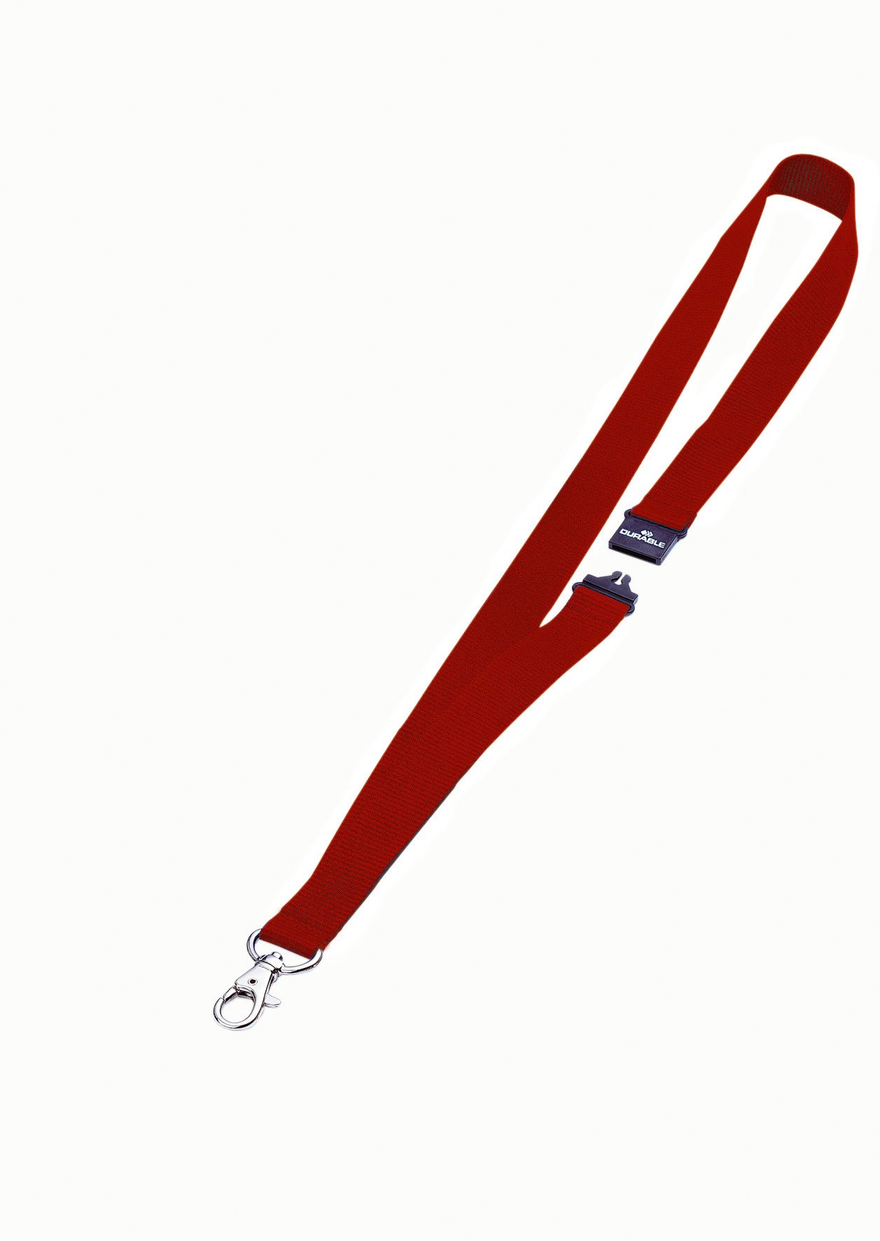Durable Textile Lanyard 20 mm Red | Pack of 10 Necklaces | Includes Safety Release | Holds a Variety of Badges and Passes