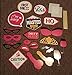 Bachelorette Party Photo Booth Props Kit,Bridal Shower Photo Booth Prop with Wooden Sticks for Wedding Bachelorette Party Girls Night Out Game Party Decoration Supplies -21ct