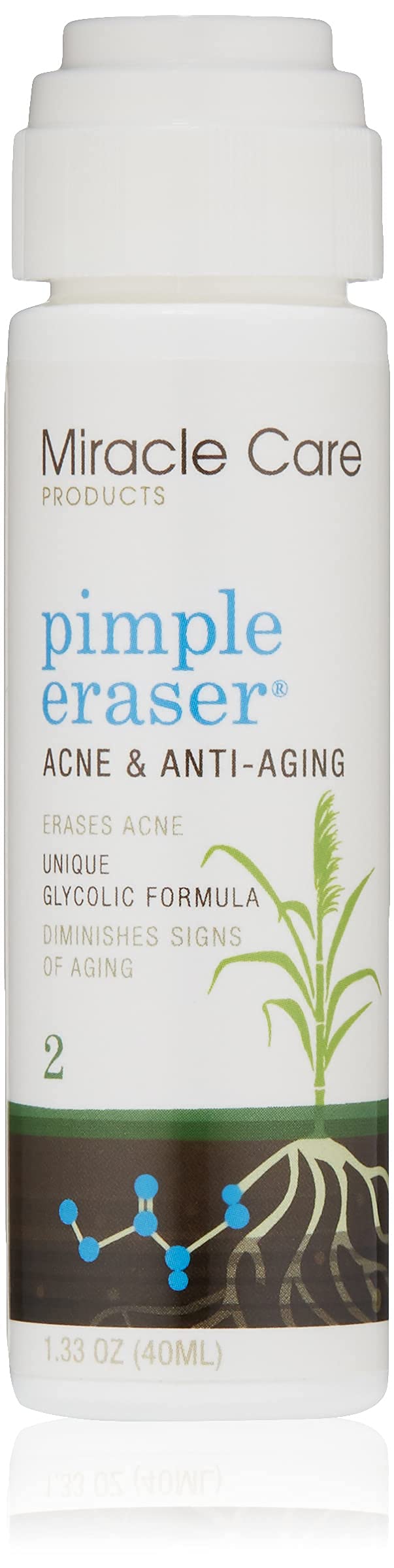 Pimple Eraser Anti Aging Fine Lines & Wrinkles Age Spots Ingrown Hairs By Miracle Care / Glycolic Acid Dissolves Top Dead Skin Layer, Revealing New Live Skin Cell Layer