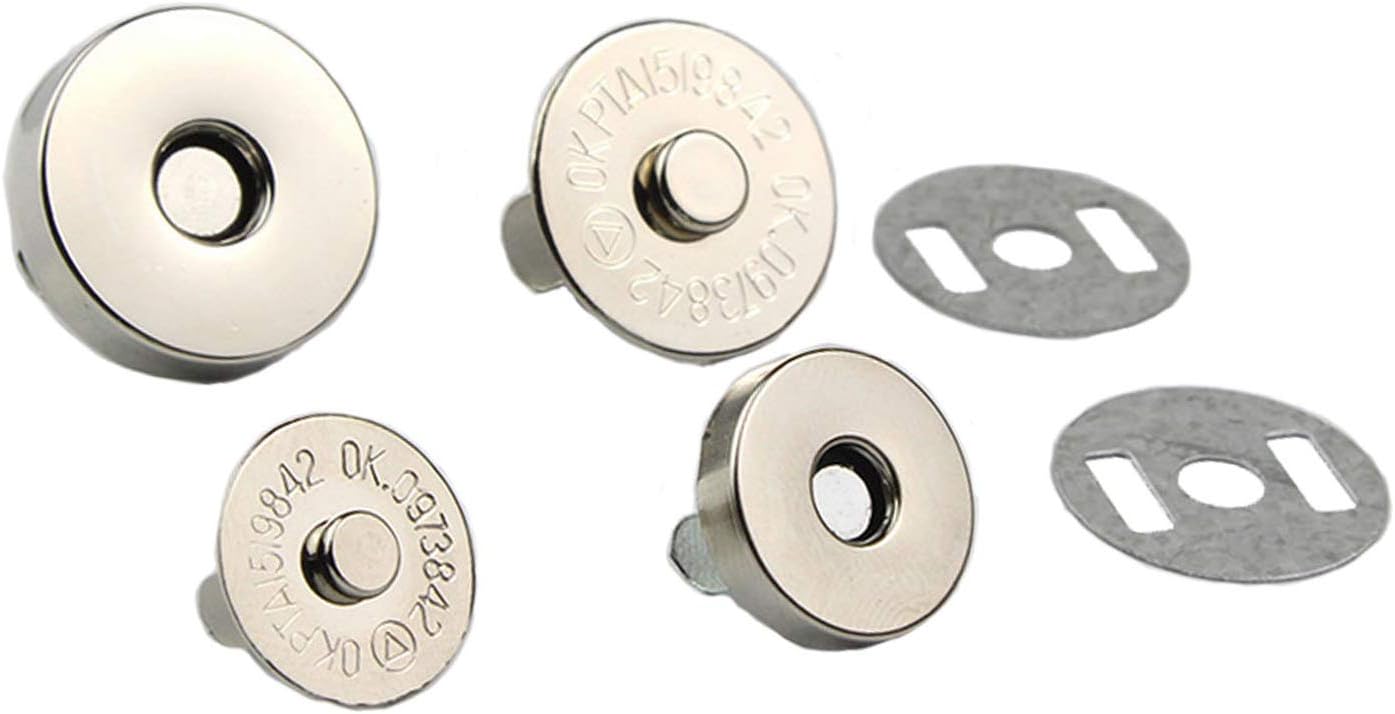 DLot 100 Sets Magnetic Button Clasp Snaps for Closure Purse Handbag Clothes Sewing Craft (18mm)