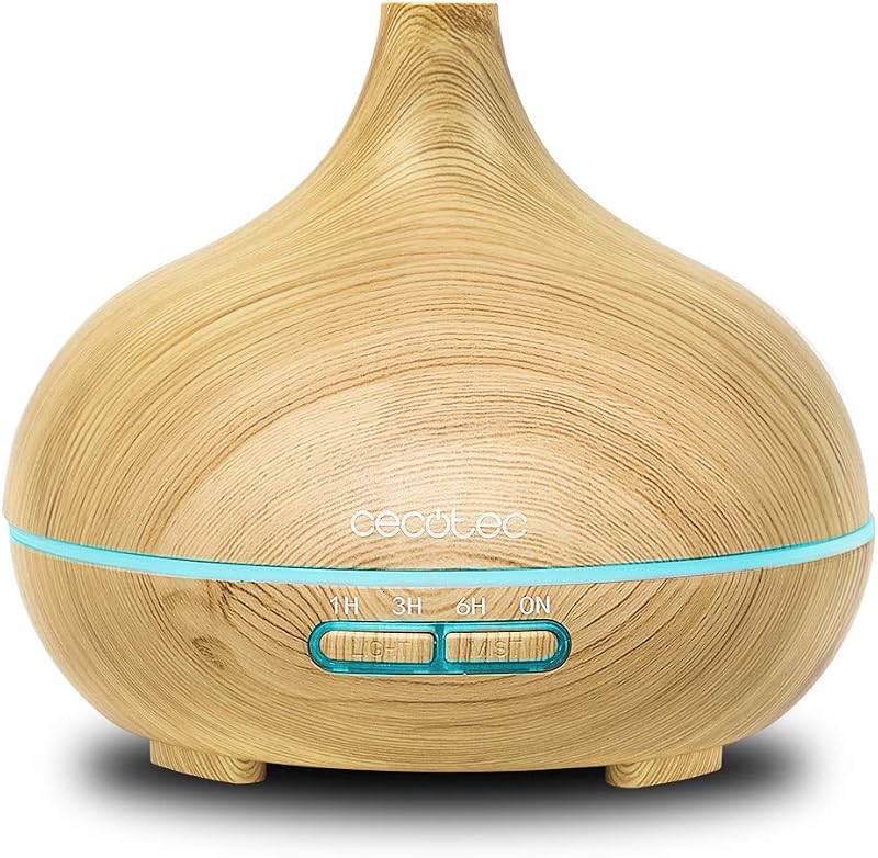 Humidificador Ultrasónico y Difusor de Aromas con Temporizador Pure Aroma 300 Yang. 10 W, 300 ml, Temporizador hasta 6 Horas, 7 Colores LED, Función Aromaterapia, Ultrasilencioso