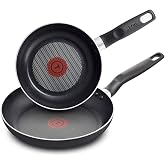 T-FAL B218S274 Essential 2 Pieces Non Stick Frying pan Starter Set (20/26cm) Thermo-spot Indicator, Black
