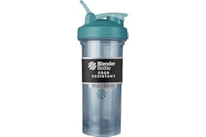 BlenderBottle Shaker Bottle Pro Series Perfect for Protein Shakes and Pre Workout, 28-Ounce, Cerulean Blue