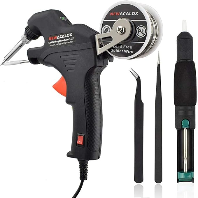 Soldering Gun Kit, One Hands Holding Solder Desoldering Guns Set for