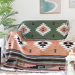 Luxlovery Bohemian Sofa Throw Blankets Ethnic Woven