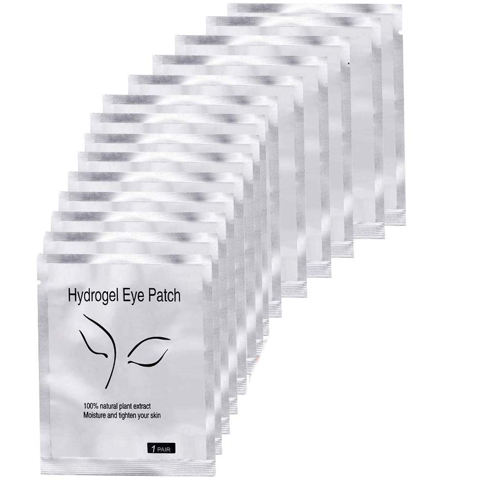 Yorgewd 100 Pairs Under Eye Gel Pads Eyelash Extension Pads Lints Free Eyelash Patches for Pro Salon & Individual Eyelash (100 Pairs)