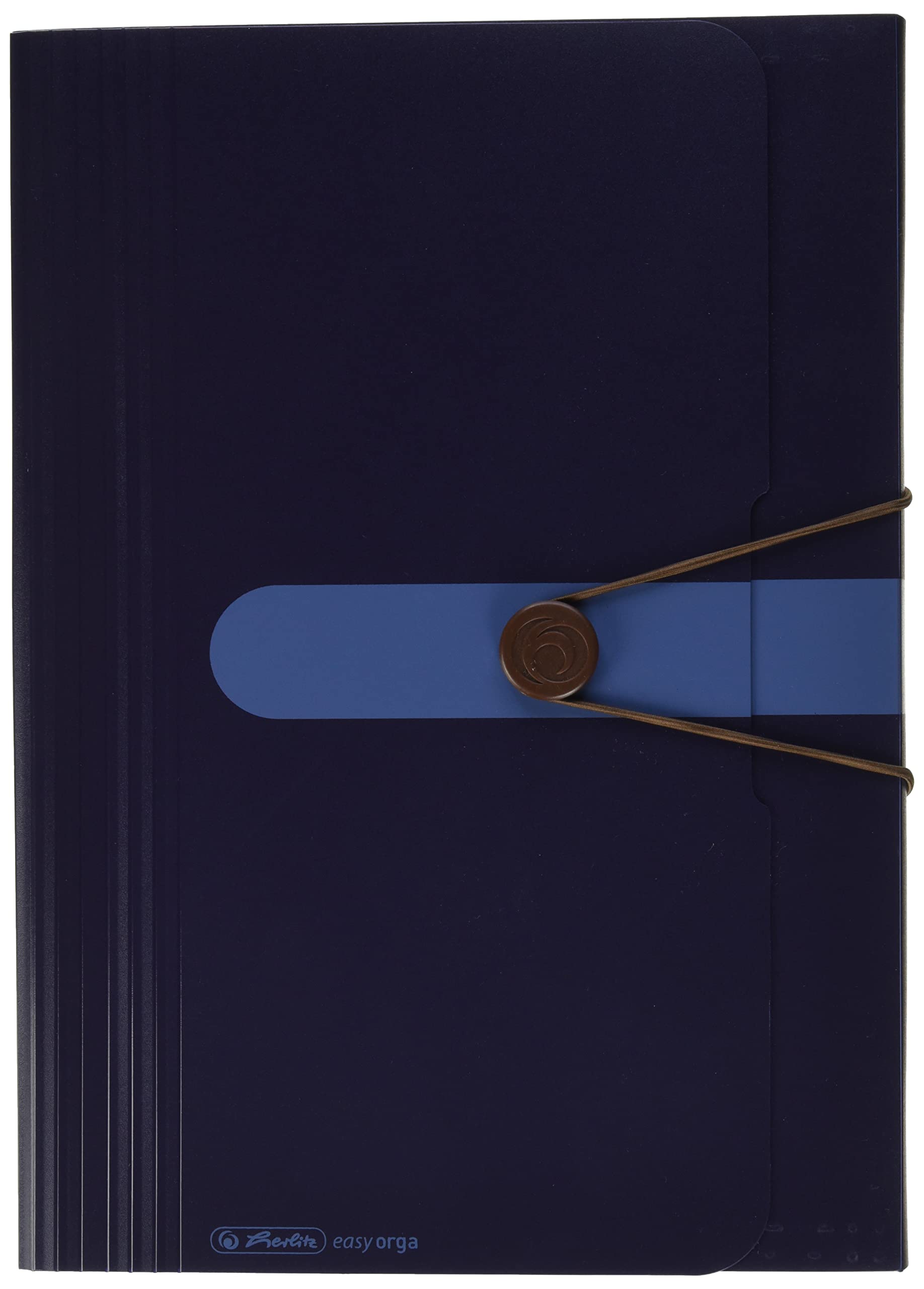 Herlitz 11411261 Expanding File with 12 Compartments Recycled Polypropylene Film Dark Blue