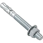 Wensilon 3/8"x4" Wedge Anchors for Concrete, Zinc-Plated, 10 PCS | Heavy-Duty Expansion Anchor Bolts with Nuts and Washers for Posts, Railings, Equipment, Base Plates and Concrete Projects