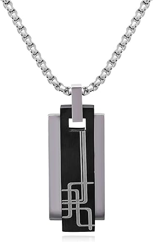 Amazon Tsukiyo ネックレス メンズ アクセサリー タングステン ミリタリータグ 鏡面仕上げ プレゼント ギフト 贈り物 二重可動式ステンレスタグ ブラック ネックレス 通販